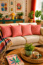 Set of 4 Colorful Gingham Cushion Covers 43X43 cm – Liquid-Proof and Stain-Resistant Fabric - 6