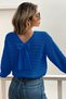 Gülseli Women's Knitwear Blouse with Bow on the Back - 5