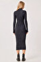 Gülseli Women's Lycra Knitwear Dress with Front Window - 6