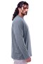 Men's Large Size 100% Cotton Long Sleeve Crew Neck Sweatshirt, Suitable for Weight Ranges 115 - 155 Kilograms, Gray - 2