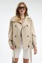 Zr Model Belted Oversize Women's Trench Coat Jacket - 2