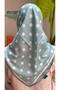 Water Green Polka Dot Pattern Soft Cotton Scarf - 3
