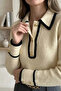 Gülseli Shirt Collar Buttoned Knitwear Sweater - 2
