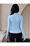 Parmak Geçmeli Trend Zippered Cardigan/Active Cardigan - 3