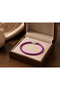 Amethyst Royale Purple Braided Leather Men's Bracelet with Silver Color Clip and Special Box - 2