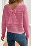 Gülseli Women's Knitwear Blouse with Bow on the Back - 2