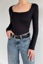 Gülseli Women's Square Neck Lycra Body Blouse