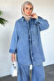 Stone Embellished Elastic Waist Pants, Front Snap Button Tunic, Islamic Clothing Double Set - 5