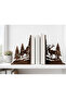 🐺   Wolf & Deer Book Holder |   Nature-Inspired Mdf Bookshelf Decor |   Decorative Gift