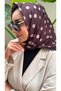 Burgundy Polka Dot Soft Cotton Scarf