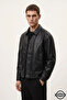 Zra Model Boxy Fit Viral Men's Leather Jacket Coat - 4