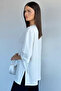 Gülseli Folded Sleeve Slit T-Shirt - 4