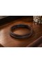 Leoncourt Double Line Brown Leather Men's Bracelet – Stylish Design with Black Clasp - 3