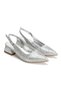 Women's Silver Waterway Open Back Short Thick Heeled Comfortable Evening Dress Stiletto and Bag Combination - 8