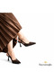 Women's Lace Pointed Toe Heeled Shoes (7cm) Stylish Strappy Evening Dress and Casual Model - 2