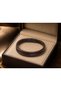 Leoncourt Double Line Brown Leather Men's Bracelet – Stylish Design with Black Clasp - 2