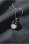 Steel Necklace with Eagle Claw Figure and Natural Stone Tip - 2