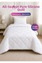 4 Seasons Silicone Quilt - Single Size - Nonwoven Fabric - Pure Silicone Filling - 4