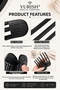 Unisex Men's 2-Piece Black Fluffy Hair Lift Root Volume Heatless Styling Comb Hairpiece Volumizing Korean Clip - 6