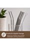 6-Piece Straw and Spoon Set - Metal - Straw Cleaning Brush - 2