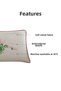 Pink Lavender Embroidered Velvet Cushion Cover – Ribbed Cream 30X50 cm - 2