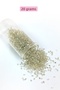 Cut glass beads 2mm - 20 grams - transparent silver -bnc330
