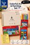 25X35 cm 110 Gr Spiral Drawing Notebook 12-Piece Pastel Dry Paint Pastel Paint and Watercolor Set – 2 Notebooks