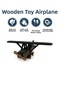 Natural Wooden Toy Airplane - Educational and Healthy Wooden Model Airplane - Colorful and Natural Wooden Plaything