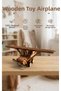 Natural Wooden Toy Airplane - Educational and Healthy Wooden Model Airplane - Colorful and Natural Wooden Plaything - 7