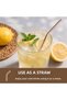 Six-piece bronze spoon, straw, and cleaning brush set for home, office, and kitchen. - 3