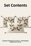 Nature Wreath Punch Embroidered 3-Piece Throw Pillow Cover Set