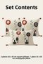 Luna Bahçesi Punch Embroidered 3-Piece Decorative Throw Pillow Cover Set 2 Pieces 42X42 cm + 1 Piece 35X55 cm