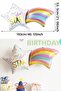 Birthday Star Foil Balloon with Birthday Star Writing - 2