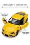 Hobbiez Licensed Toyota Gr Supra Doors Openable Model Diecast 1/32 Scale Metal Vehicle with Stand - 2