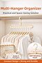 5-Piece Cream Multi-Functional 9-Compartment Closet Organizer Hanger for T-Shirts, Shirts, Dresses - 2