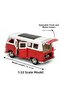 Hobbiez Licensed Volkswagen T1 Doors Openable Model Diecast 1/32 Scale Metal Vehicle with Stand - 2