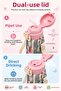 Siply Water Bottle 600 ml Water Bottle 304 Stainless Steel Children's Water Bottle with Dual Drinking Modes and Locking Lid - 4