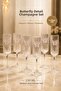 Premium Butterfly Detailed 6-Piece Footed Glass Goblet Set 220 ml – One-Piece Special Design