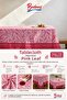 Pink Leaf Patterned Tablecloth 150X150 cm Stain Resistant Waterproof