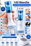 140 Needle Dermaroller with Serum Chamber 0-3 mm Adjustable Hair, Skin and Body Micro Needling Renewal Device - 3