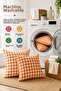 Set of 4 Colorful Gingham Cushion Covers 43X43 cm – Liquid-Proof and Stain-Resistant Fabric - 3