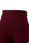 Bordo Fırçalı Soft Kumaş Bel Katlama Detaylı Flare/İspanyol Paça Yoga Örme Spor Tayt TBBAW27BV00006 - 6