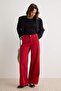 Kırmızı Yüksek Bel Wide Leg Geniş Paça Jeans TWOAW27JE00184