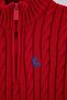 Red Boy's Stand Collar Zippered Embroidered Knitwear Sweater Tkdaw27Kz00033 - 6