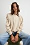 Stone Soft Textured Sleeve Functional Special Quality Knitwear Sweater Twoaw27Kz00084 - 9