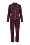 Mürdüm %100 Pamuklu Kalpli Biyeli Örme Pijama Takımı THMAW24PT00103 - 4