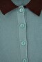 Wardrobe Essentials Mint Premium Özel İplik Polo Yaka Triko Hırka TWOAW26HI00225 - 6