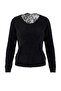 Black Soft Lace Detailed Oversize Knitwear Sweater Twoaw27Kz00038 - 5