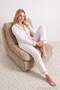 White-Multicolor Cherry and Floral Patterned Ribbed Knitted Pajama Set Thmaw27Pt00018 - 3
