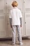 Gray Boy's Plain/Basic Jogger Thick Non-Embossed Sweatpants Tkdaw27Ea00012 - 6